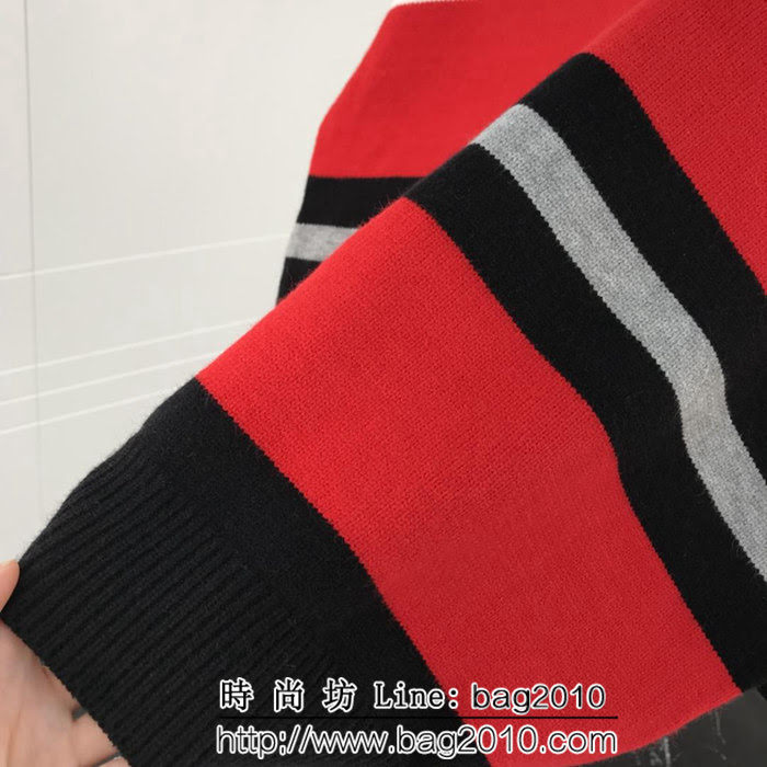 BURBERRY巴寶莉 專櫃同步 18ss秋冬新款 撞色大V淨毛衣 情侶款 ydi1386